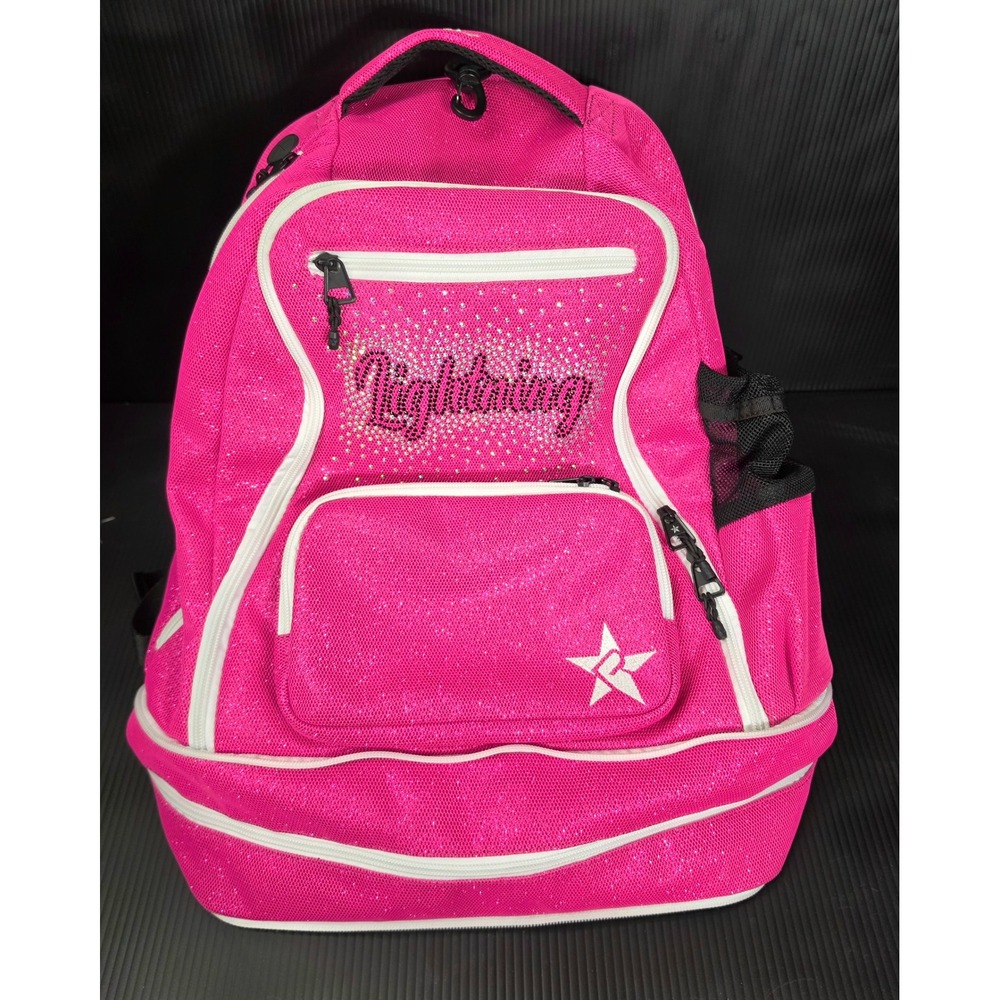 Rebel Athletic Dream Bag Backpack Pink Glitter Cheer Dance Full Size Shoe Comp